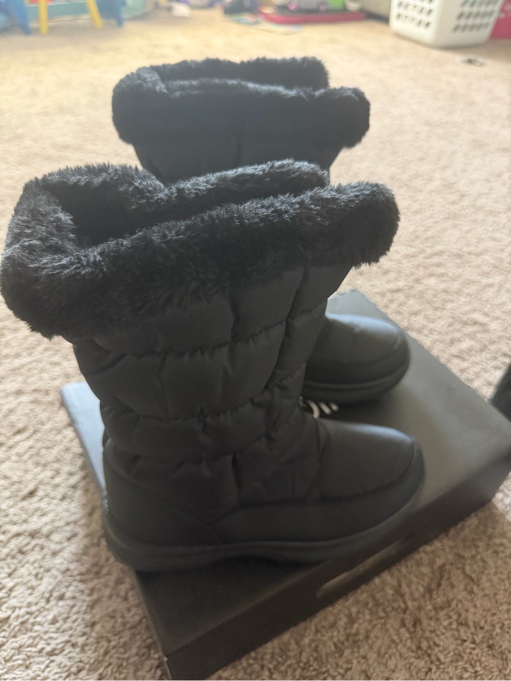 Brand New Black Faux-Fur Winter Boots
